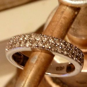 Two damond 1/4 each carat total weight eternitydiamond bands
